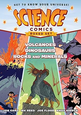 Science Comics Boxed Set (#1): Volcanoes, Dinosaurs, and Rocks and Minerals