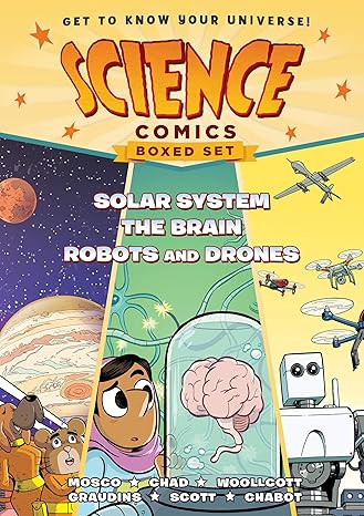 Science Comics Boxed Set (#3): Solar System, The Brain, and Robots and Drones