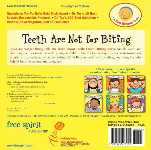 Teeth Are Not For Biting - Elizabeth Verdick