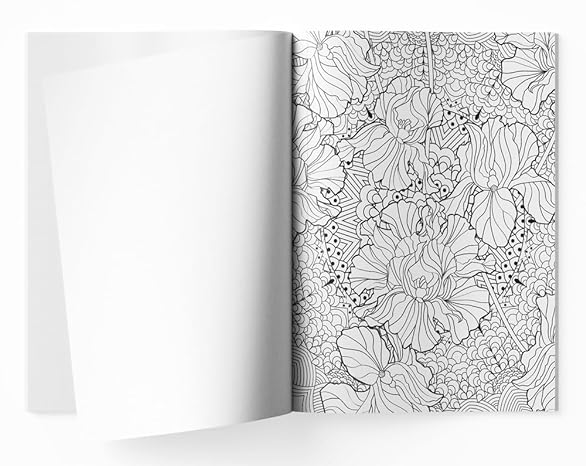 Flowers: Coloring Book For Adults