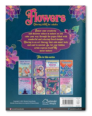 Flowers: Coloring Book For Adults