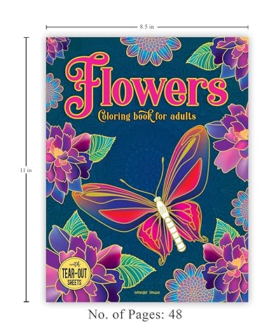 Flowers: Coloring Book For Adults