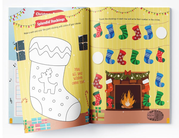 Christmas Activity Book With 50+ Stickers