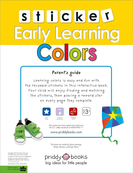 Priddy Books: Sticker Early Learning Colors