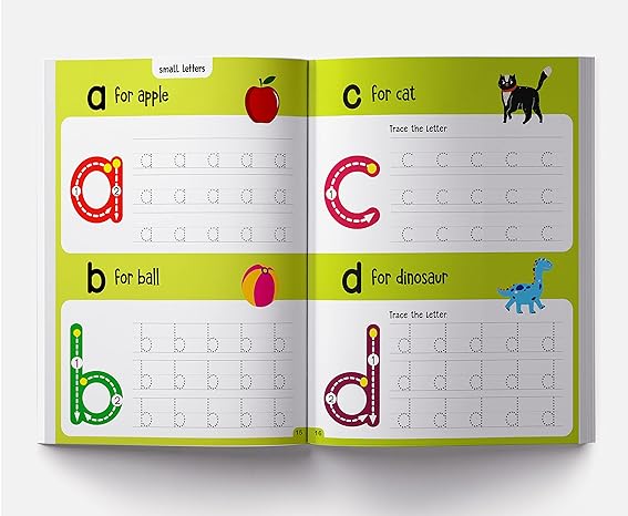 All in one - Learn to write: Capital letters, Small letters, Numbers 1-100, Hindi Varnmala