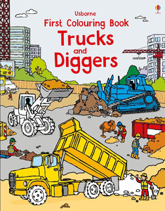 Usborne First Colouring Book Trucks and Diggers