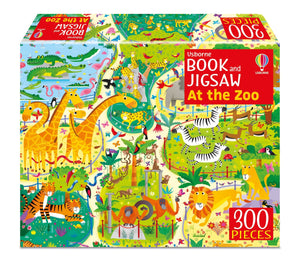 Usborne Book And Jigsaw At The Zoo (300 Pieces)