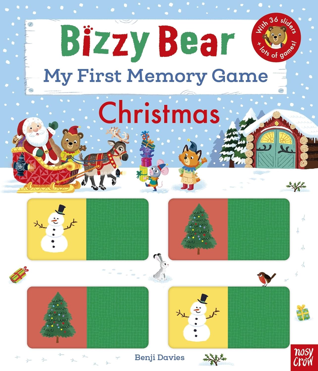 Bizzy Bear: My First Memory Game Book: Christmas (With 36 Sliders) - Benji Davies