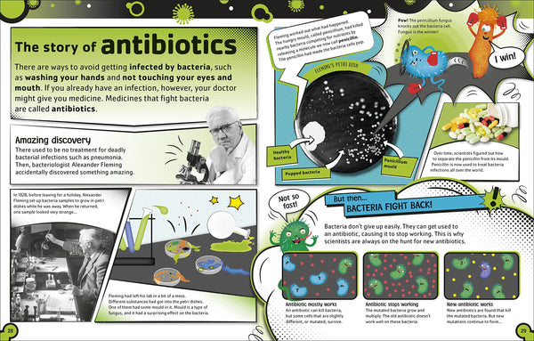 DK The Bacteria Book: Gross Germs, Vile Viruses, and Funky Fungi